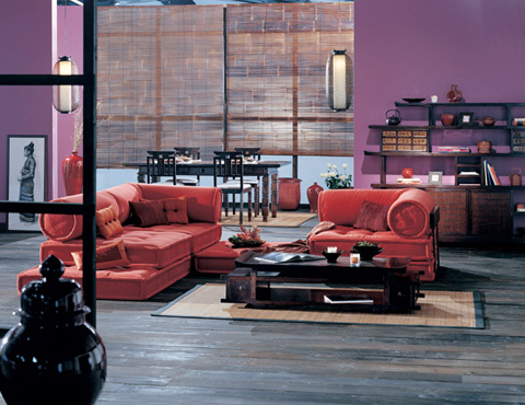 Những kiểu Sofa đẹp cho không gian nhà hiện đại-sofa đỏ rực