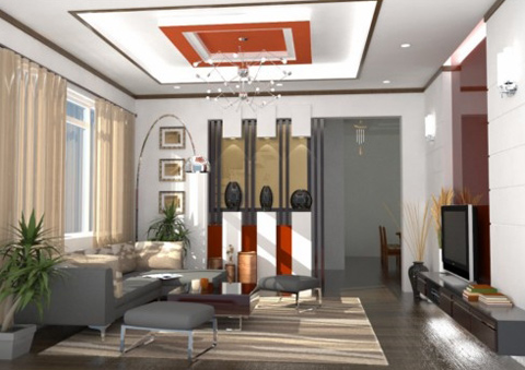 Ấn tượng với các kiểu thiết kế phòng khách chung cư