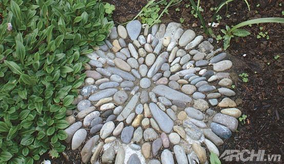 Lối đi đẹp trong vườn theo phong cách mosaic