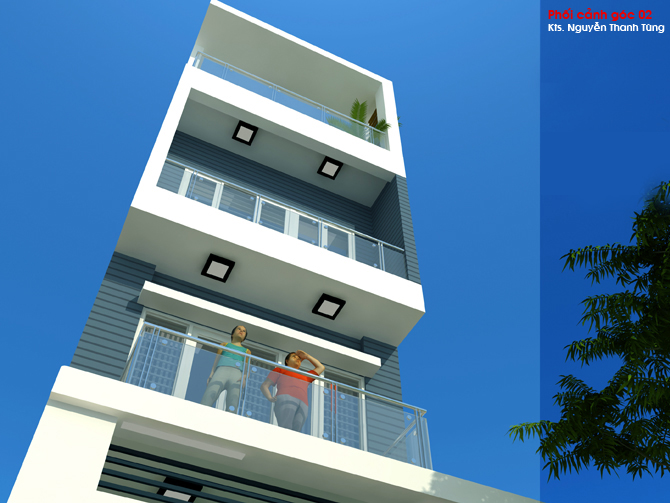 Thiết kế nhà phố đẹp mặt tiền 4m 