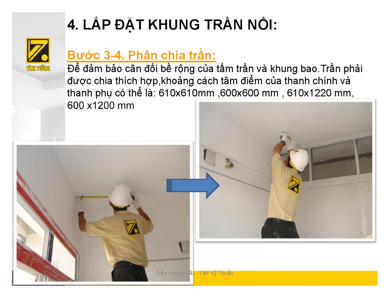 Hướng dẫn thi công trần nổi-6