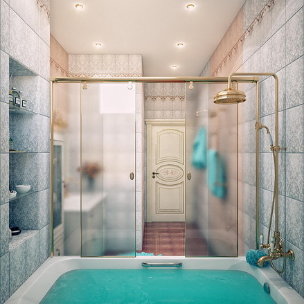 Phòng tắm: sự kết hợp giữa vintage và hiện đại 