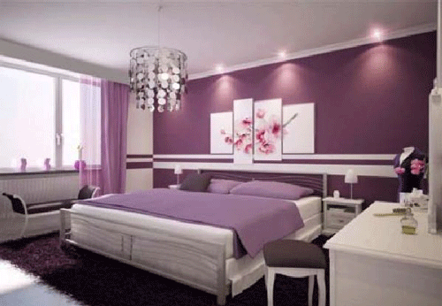 Décor nhà với sắc tím huyền bí-1