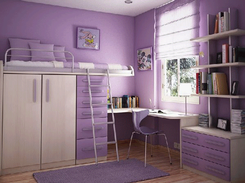 Décor nhà với sắc tím huyền bí-3