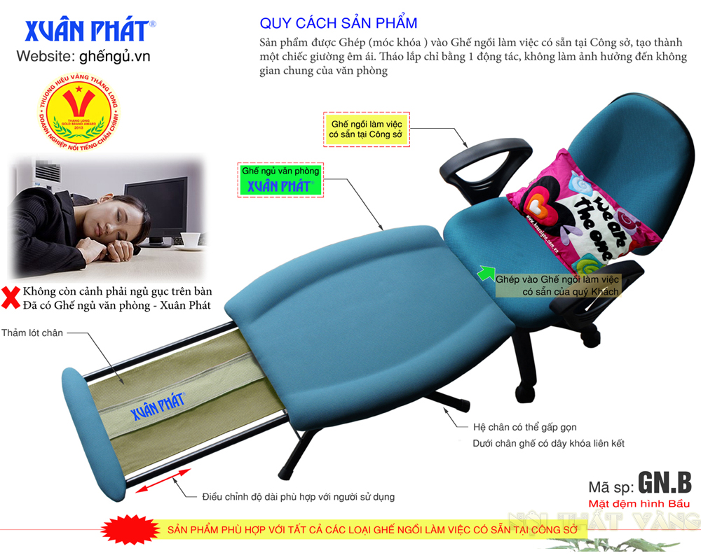 Ghế ngủ văn phòng GNB