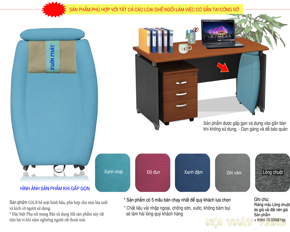 Ghế ngủ mặt bầu tăng diện tích thích hợp cho người Béo