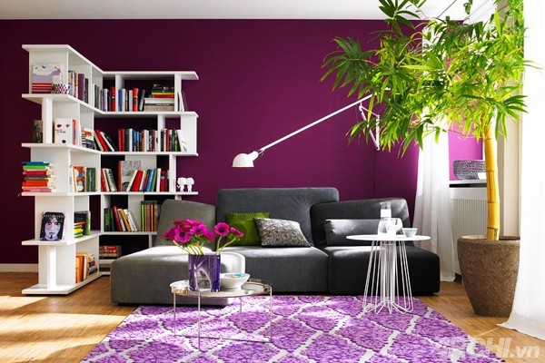 Tạo vẻ đẹp lãng mạn cho phòng khách liên thông với phòng ăn 