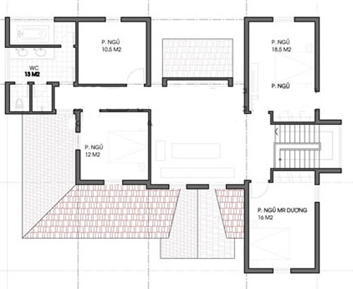 Thiết kế biệt thự ngoại ô 136m2 theo phong thủy
