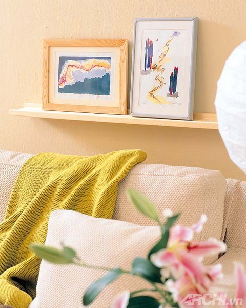  7 cach trang tri an tuong cho buc tuong phia sau sofa