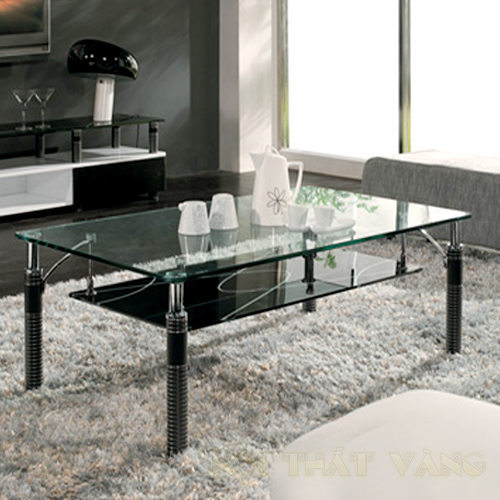BÀN SOFA INOX KÍNH BS12