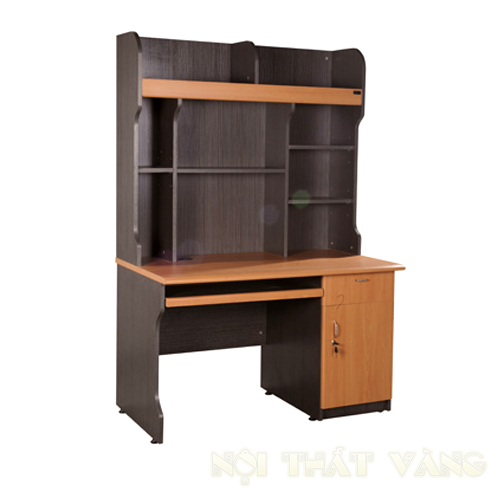 Bàn vi tính liền giá sách NTB02