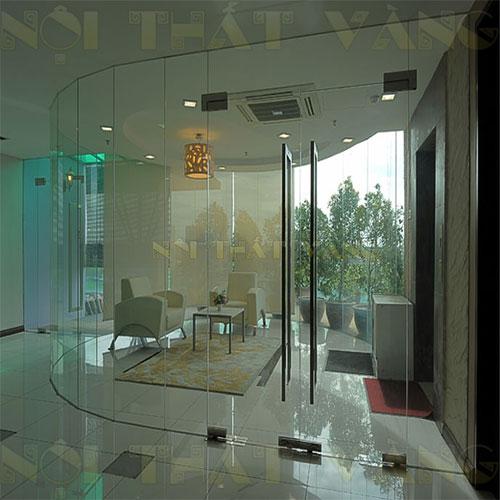 Cửa kính thủy lực - Nội thất vàng